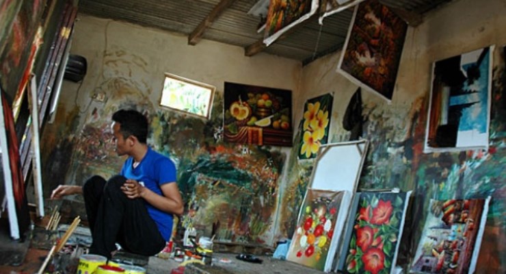 Lukisan dari Kampung Seni di Bandung