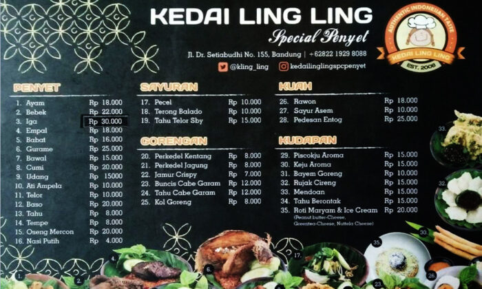 Kedai Ling Ling Bandung