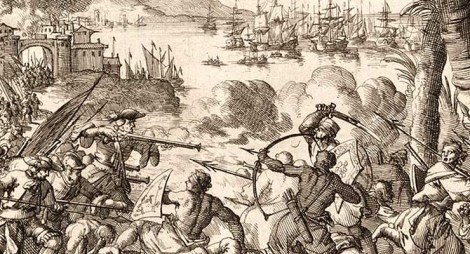 Ilustrasi Pertempuran VOC dan Kesultanan Banten 1680-an